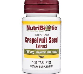 NutriBiotic ? Grapefruit Seed Extract Tablets 125mg, 100 Count | Premium Grade GSE with Bi