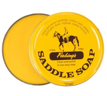 Fiebing’s Yellow Saddle Soap for Leather (3.5 oz Tin) – Leather Cleaner & Conditioner to S
