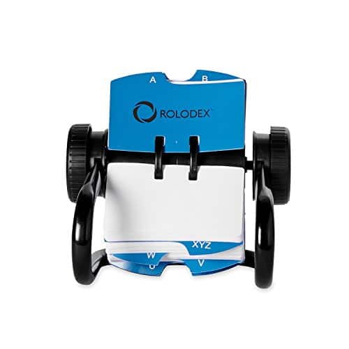 Rolodex Open Metal Single Rotary File, 2 1/4" x 4", 500 Cards, Black - Image 2