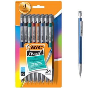 BIC Xtra-Precision Mechanical Pencil, Metallic Barrel, Fine Point (0.5mm), 24-Count, Doesn