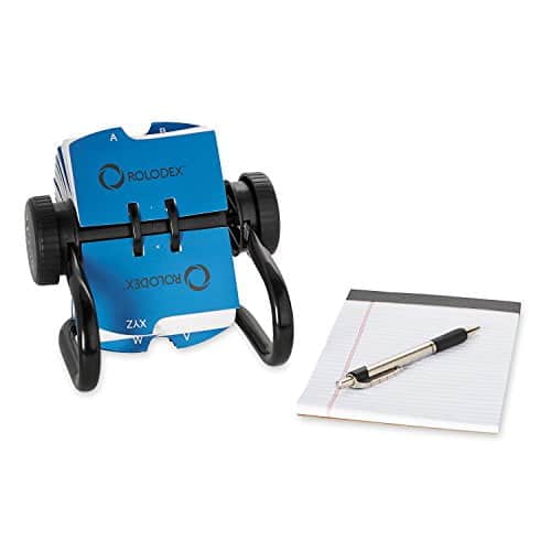 Rolodex Open Metal Single Rotary File, 2 1/4" x 4", 500 Cards, Black - Image 3
