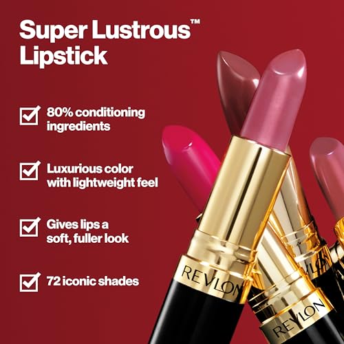 REVLON Lipstick, Super Lustrous Lipstick, Creamy Formula For Soft, Fuller-Looking Lips, Mo - Image 2