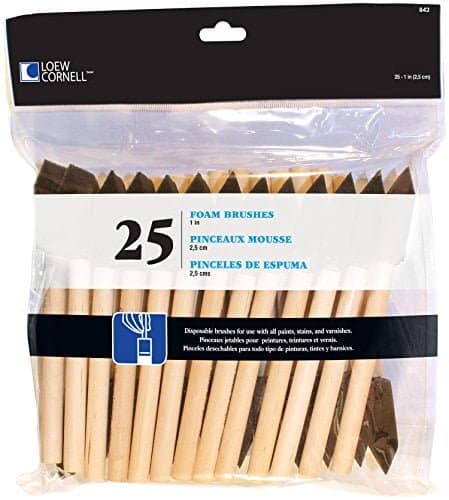 Loew Cornell 842 25-Piece Foam Brush Set, 1-Inch