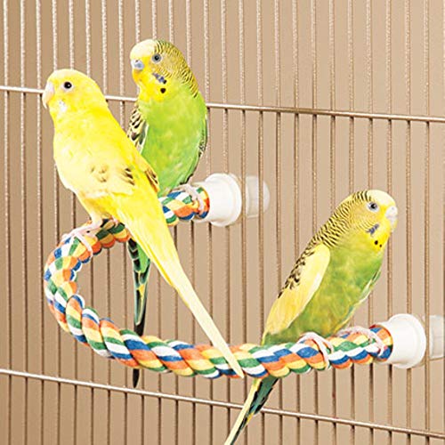 JW Pet Comfy Perch For Birds Flexible Multi-color Rope, Small - 14" Length - Image 4