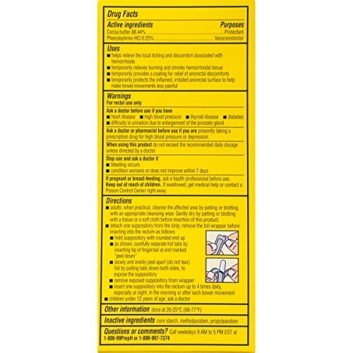 Preparation H Hemorrhoid Symptom Treatment Suppositories, Burning, Itching and Discomfort - Image 3