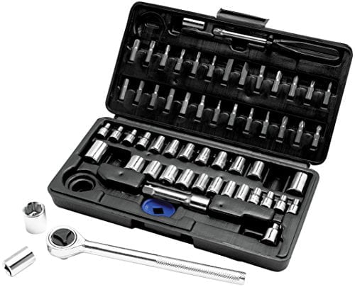 Performance Tool W1168 SAE/Metric 60-Piece Socket (1/4-Inch & 3/8-Inch Drive) and Bit Set