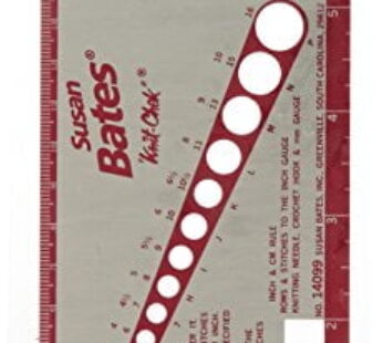 Susan Bates 14099 Knit-Chek for Knitting Needle, Pink, 3 by 5-1/2-Inch