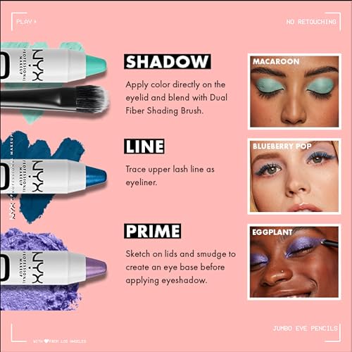 NYX PROFESSIONAL MAKEUP Jumbo Eye Pencil, Blendable Eyeshadow Stick & Eyeliner Pencil - Bl - Image 8
