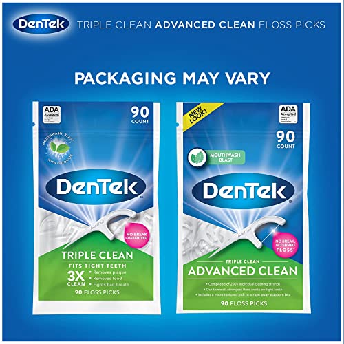 DenTek Extra Strong Triple Clean Floss Picks, Mouthwash Blast 90 ea - Image 7