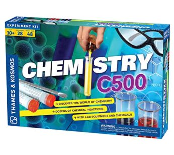 Thames & Kosmos Chemistry Chem C500 Science Kit with 28 Guided Experiments 48 Page Science