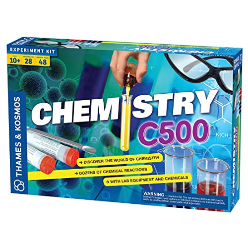 Thames & Kosmos Chemistry Chem C500 Science Kit with 28 Guided Experiments 48 Page Science