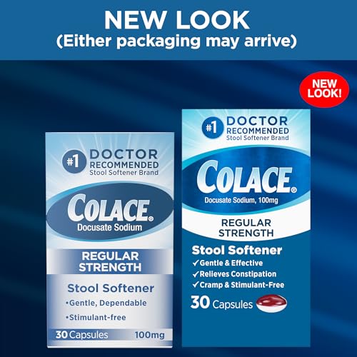 Colace Regular Strength Stool Softener for Gentle Effective Constipation Relief, 1 Doctor - Image 2