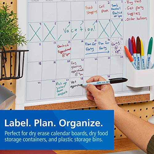 EXPO Vis-a-Vis Wet Erase Markers, Fine Point, Blue, 12 Count - Image 2