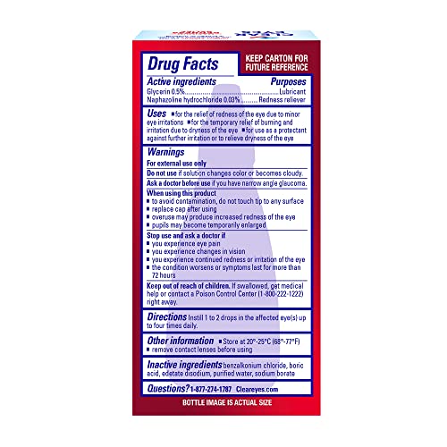 Clear Eyes Maximum Redness Eye Relief Eye Drops, 1 Fl Oz (Pack of 3) - Image 5