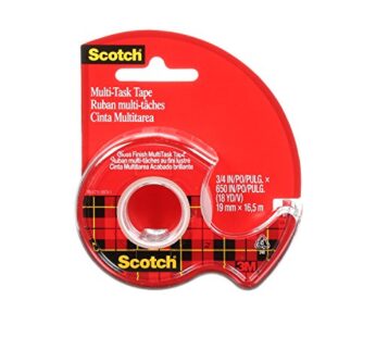 Scotch MultiTask Tape, Standard Width, Engineered for Office and Home Use, Photo-Safe, 3/4