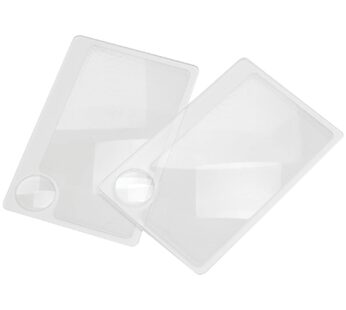 Carson Twin Pack 2.5x Power Credit Card Size Magnifiers with 6x Spot Lens (WM-01)