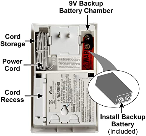 Kidde Carbon Monoxide Detector, Plug In Wall with 9-Volt Battery Backup, Digital LED Displ - Image 7