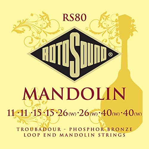 Rotosound RS80 Troubadour Phosphor Bronze Loop End 8 String Mandolin Strings - Image 2