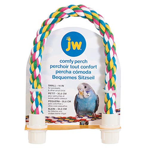 JW Pet Comfy Perch For Birds Flexible Multi-color Rope, Small - 14" Length - Image 3