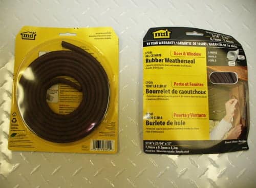M-D 63602 17' Brown Extreme Temperature D-Profile Weather Stripping - Image 3