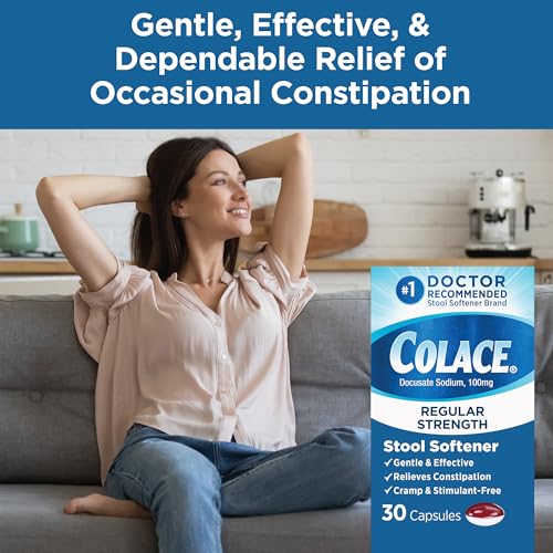 Colace Regular Strength Stool Softener for Gentle Effective Constipation Relief, 1 Doctor - Image 5