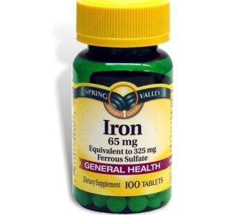 Spring Valley – Iron 65 mg, 100 Tablets