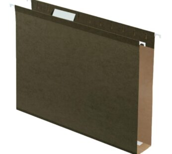 Pendaflex Extra Capacity Reinforced Hanging File Folders, 2″, Letter Size, Standard green,