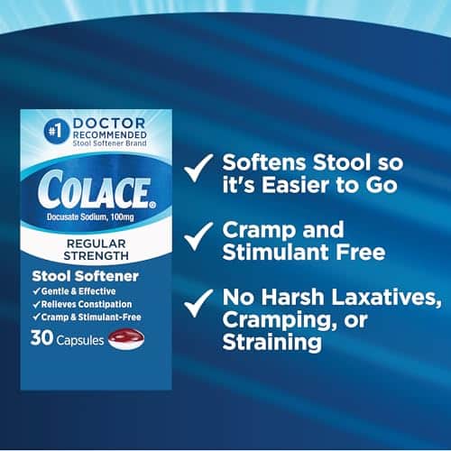 Colace Regular Strength Stool Softener for Gentle Effective Constipation Relief, 1 Doctor - Image 7