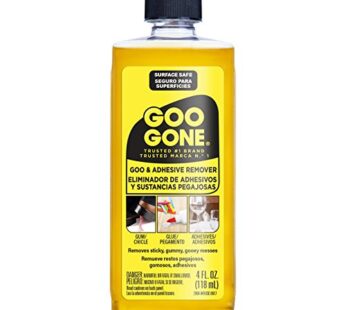 Goo Gone Original Adhesive Remover – 4 Ounce – Surface Safe Adhesive Remover Safely Remove