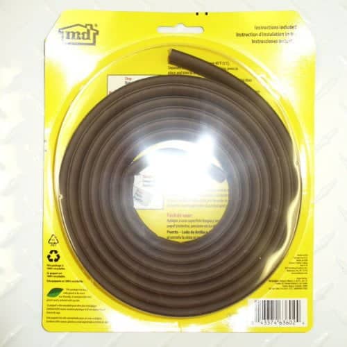M-D 63602 17' Brown Extreme Temperature D-Profile Weather Stripping - Image 5