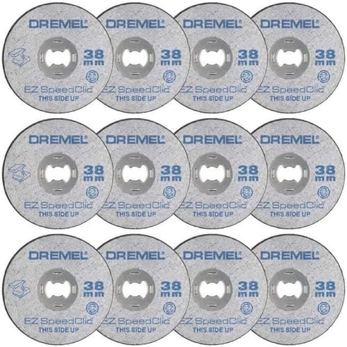 Dremel 456B EZ SpeedClic Cutting Wheels Accessory Set with 12 Metal Saw Cutting Discs for