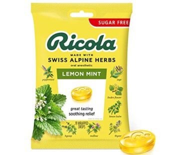 Cough Drops – Lemon Mint Sugar Free Ricola 19 Lozenge