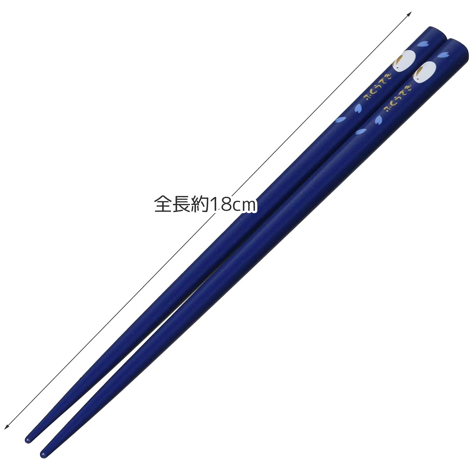 Skater Japanese Rabbit Blossom Chopstick and Case Blue - Image 4