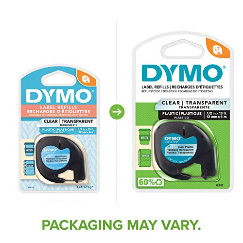 DYMO - DYM16952 Authentic LetraTag Labeling Tape for LetraTag Label Makers, Black Print on - Image 2