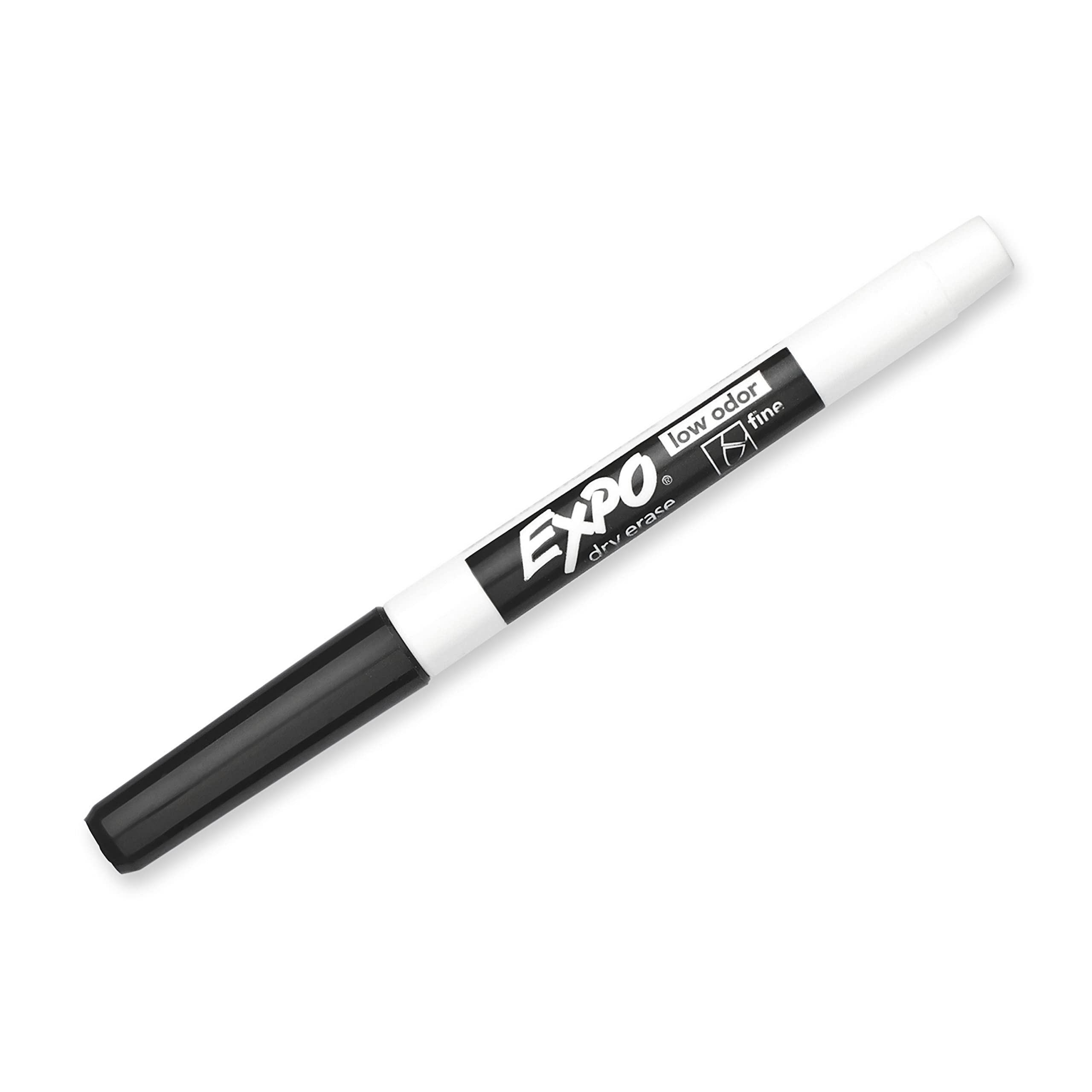 EXPO Low Odor Dry Erase Markers, Fine Tip, Black, 12 Count - Image 7