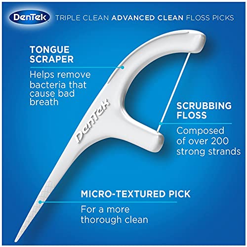 DenTek Extra Strong Triple Clean Floss Picks, Mouthwash Blast 90 ea - Image 3