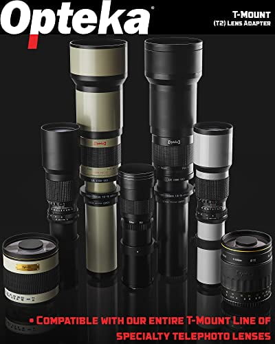 Opteka T-Mount (T2) Adapter Compatible with Canon EF EOS 80D, 77D, 70D, 60D, 60Da, 50D, 7D - Image 6