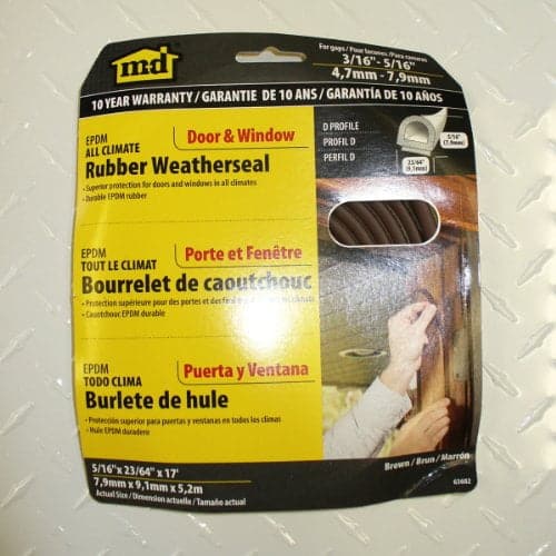 M-D 63602 17' Brown Extreme Temperature D-Profile Weather Stripping - Image 6