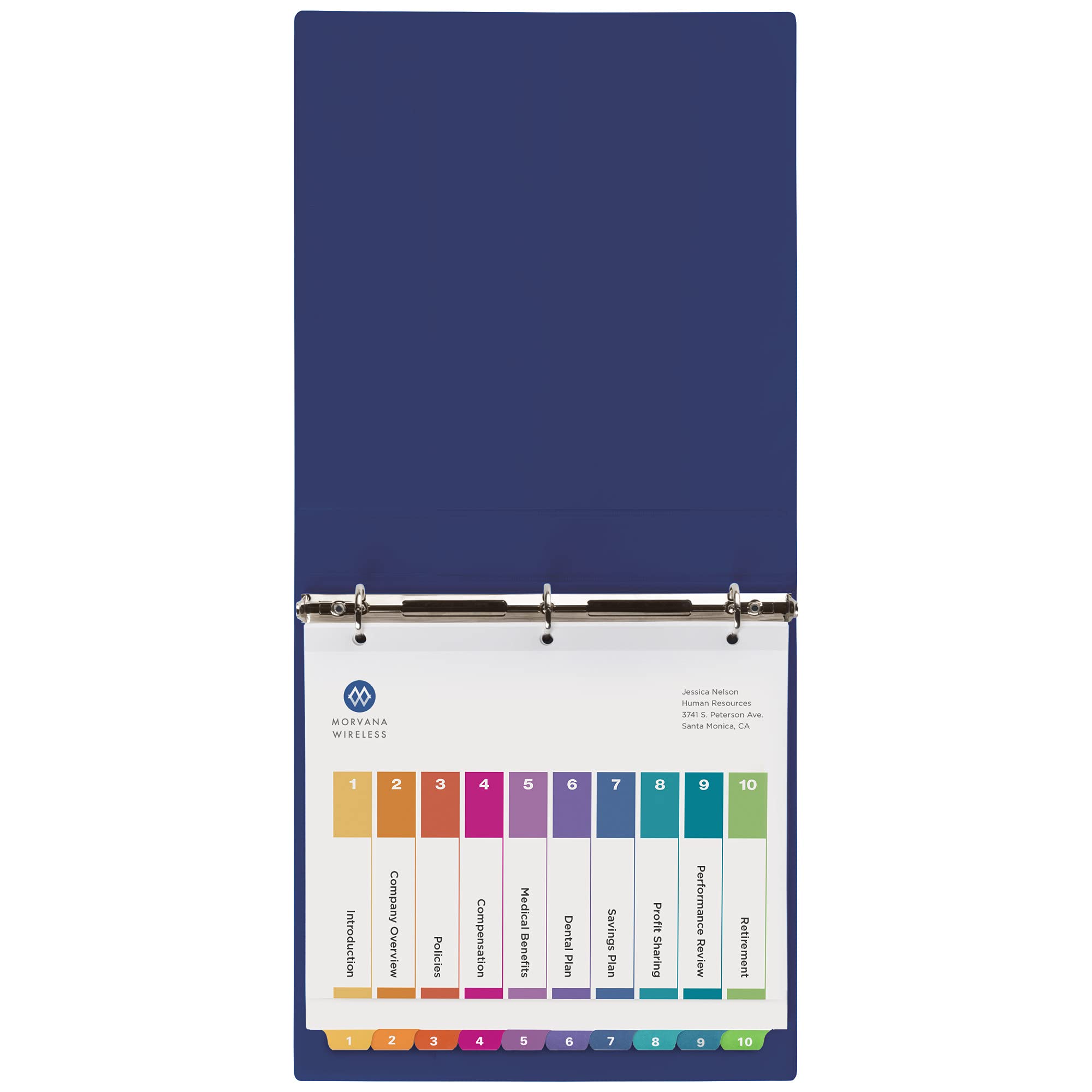 Avery Extra-Wide Ready Index Dividers for 3 Ring Binders, 10 Tab Set, Printable Table of C - Image 8