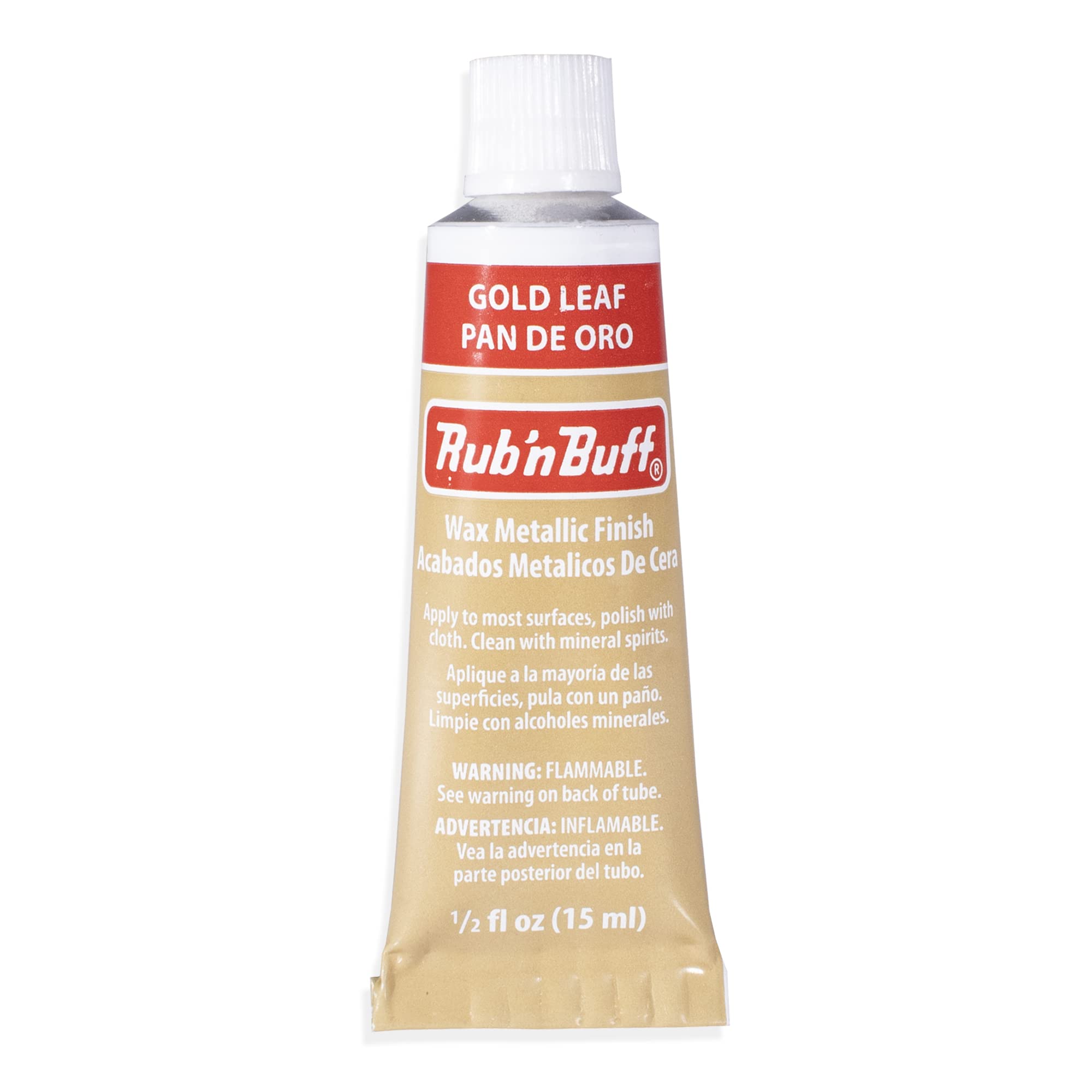 AMACO Rub n Buff Wax Metallic Finish - Rub n Buff Gold Leaf 15ml Tube - Versatile Gilding
