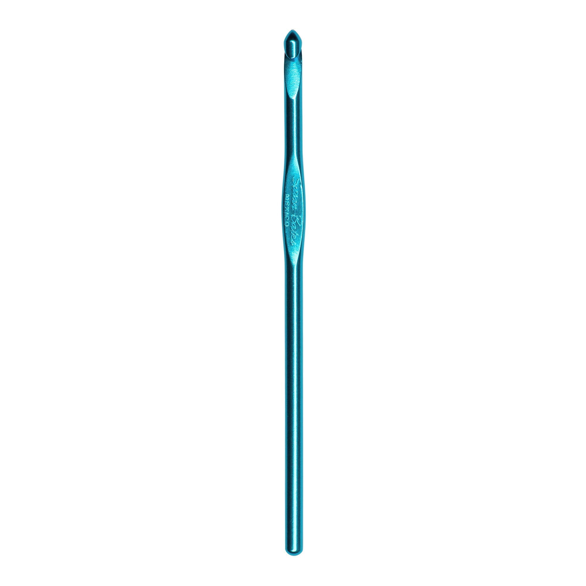 Susan Bates Silvalume Aluminum Crochet Hook 5-1/2" Size H 8 -Turquoise - Image 3