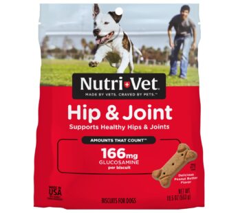 Nutri-Vet Hip & Joint Biscuits for Dogs – Tasty Dog Glucosamine Treat & Dog Joint Suppleme