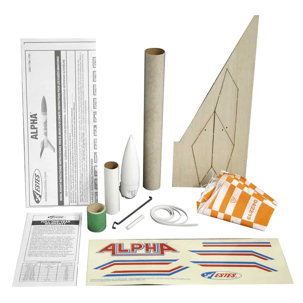 Estes-1225 Alpha Rocket, Each - White, Red and Blue - Image 4