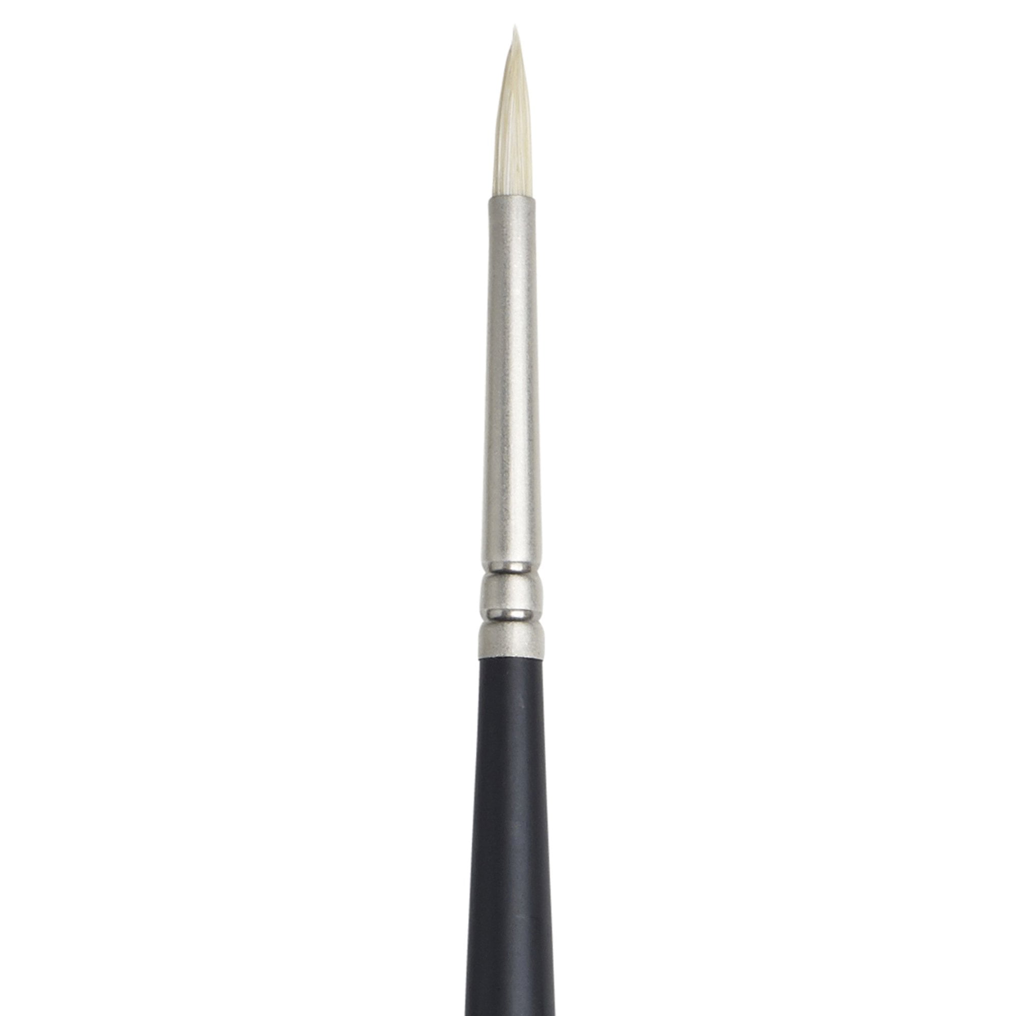 Winsor & Newton Artists' Oil Hog Paint Brush, Long Handle Size 1, Round - Image 2