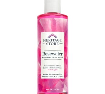 Heritage Store Rosewater, Hydrating Formula for Skin & Hair, No Dyes or Alcohol, Vegan 8oz