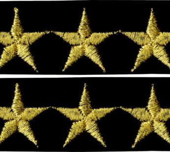 Military 3 Star General Logo – 2 for The Price of ONE!!! – Embroidered Iron On or Sew On P