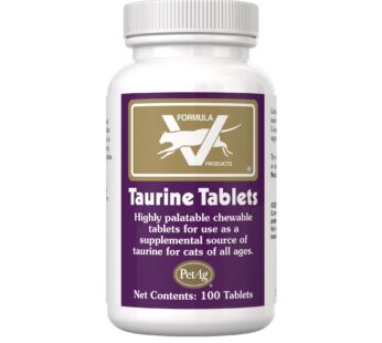 Pet-Ag Taurine Tablets for Cats – 100 Tablets – Daily-Use, Chewable Supplement for Cats of