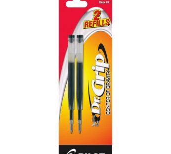 PILOT Dr. Grip Center of Gravity Ballpoint Ink Refill, Medium Point, Black Ink, 2-Pack (77