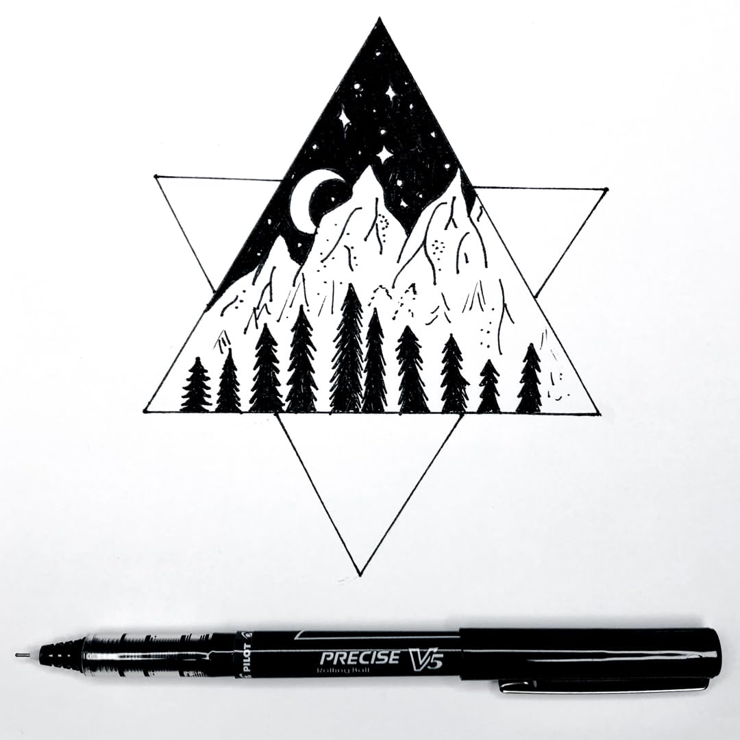 Pilot, Precise V5, Capped Liquid Ink Rolling Ball Pens, Extra Fine Point 0.5 mm, Black, Pa - Image 6