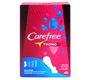 Carefree Thong Pantiliners, Unscented, 49 ct